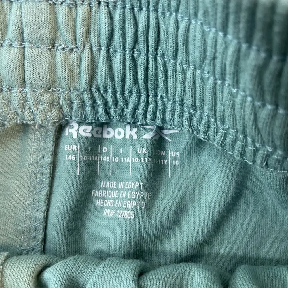 Reebok Boys 2 Pc Shorts Set Size 10 Mint Sage Green Kangaroo Pocket Cargo Outfit
